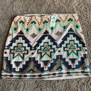 Express Sequin Mini Skirt